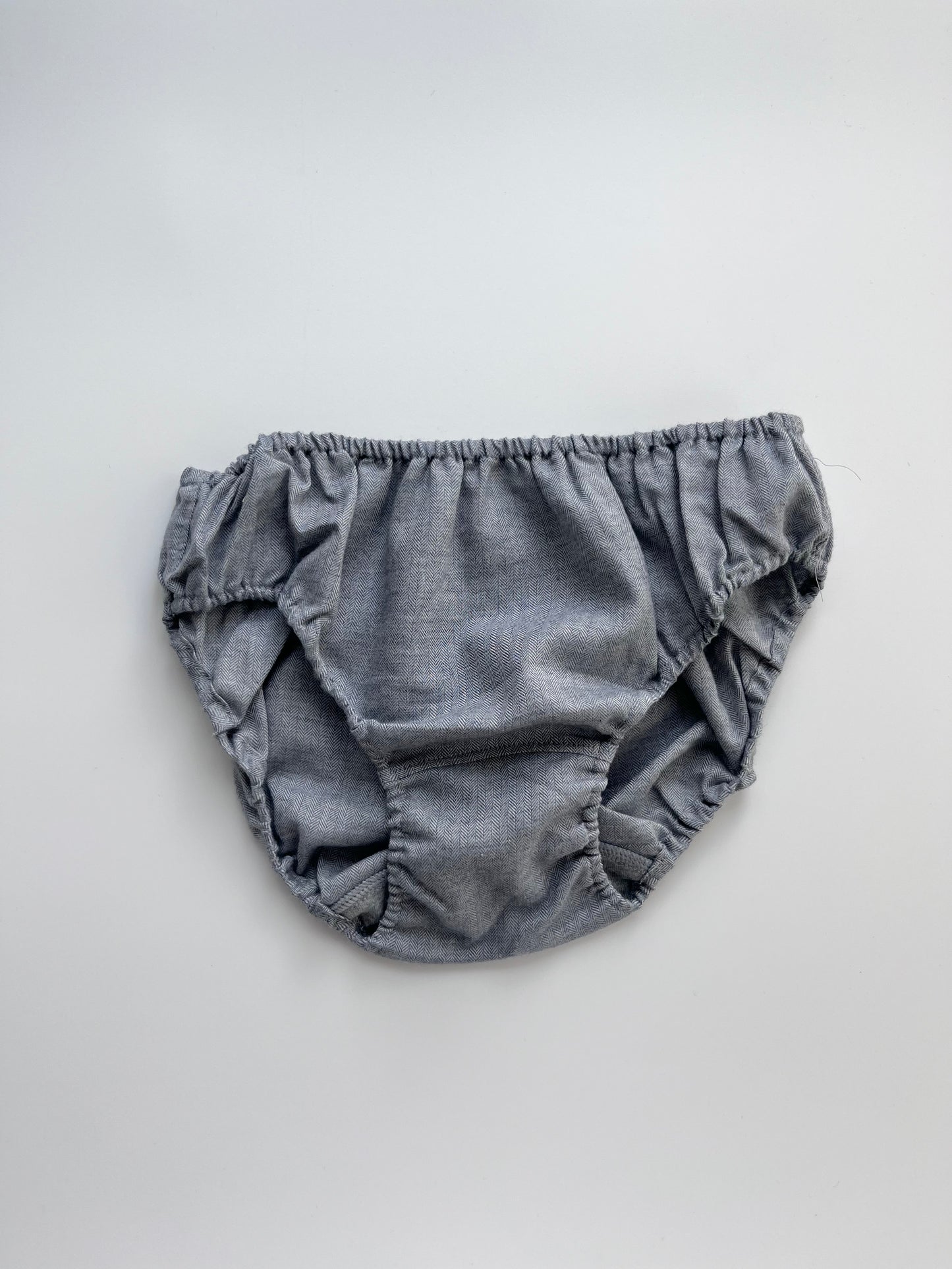 ORGANIC COTTON  HERRINGBONE GREY