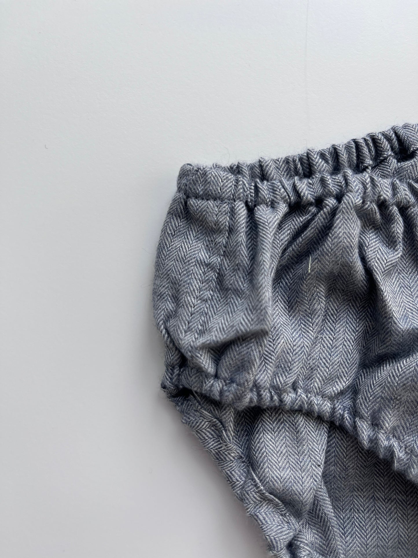 ORGANIC COTTON  HERRINGBONE GREY