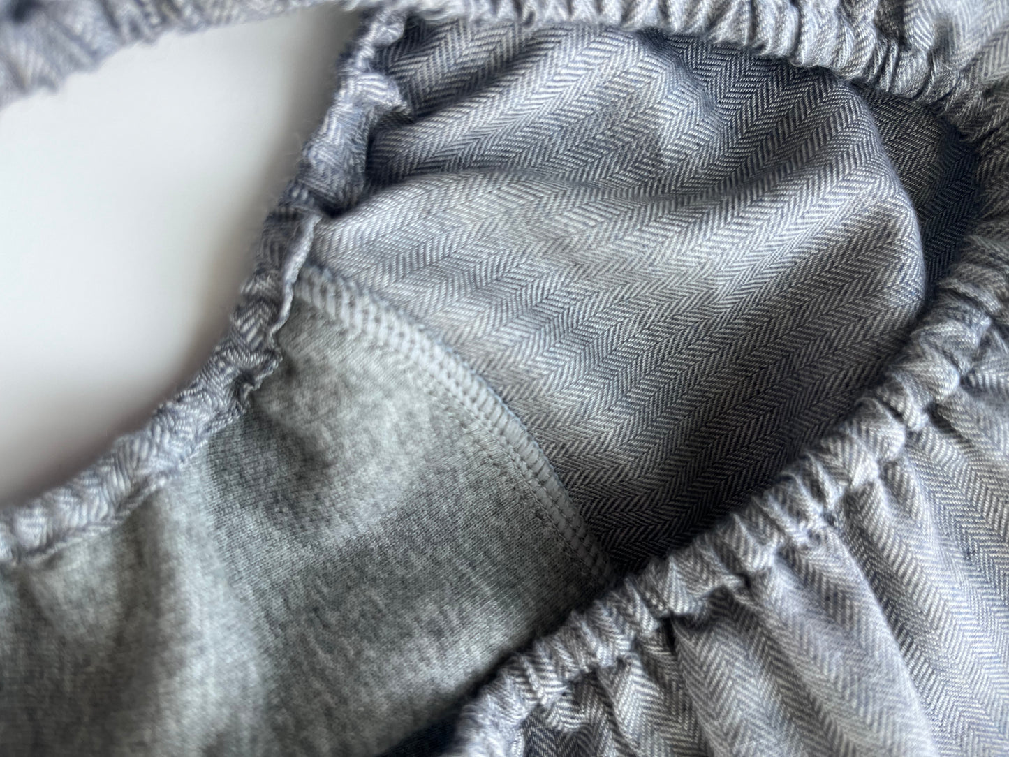 ORGANIC COTTON  HERRINGBONE GREY