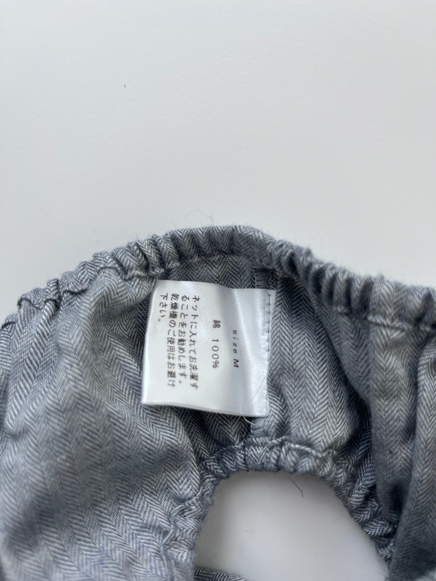 ORGANIC COTTON  HERRINGBONE GREY