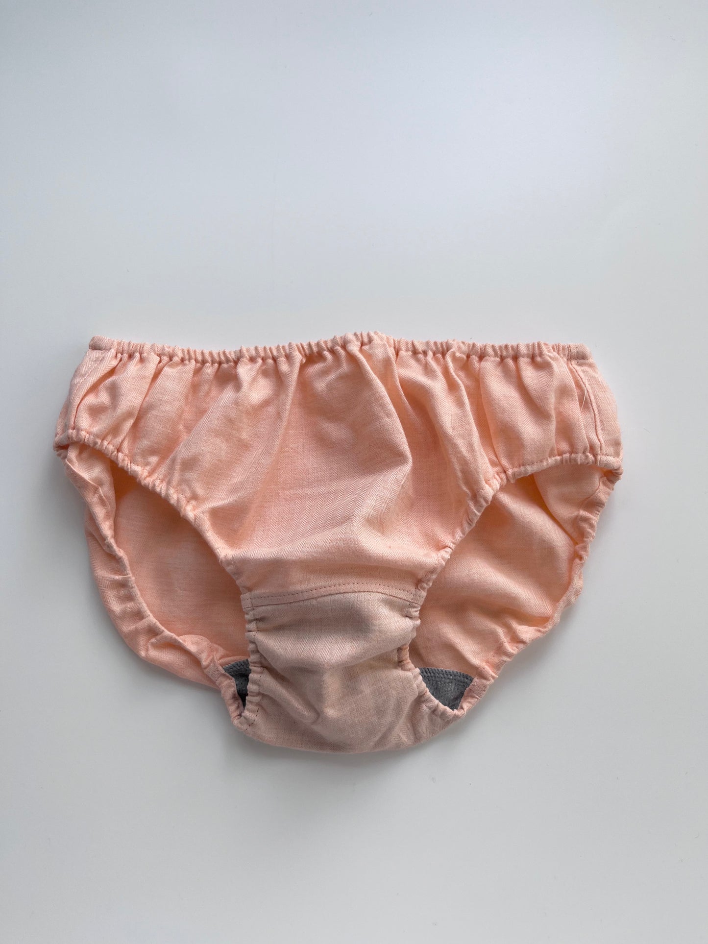 ORGANIC COTTON  HERRINGBONE PEACH