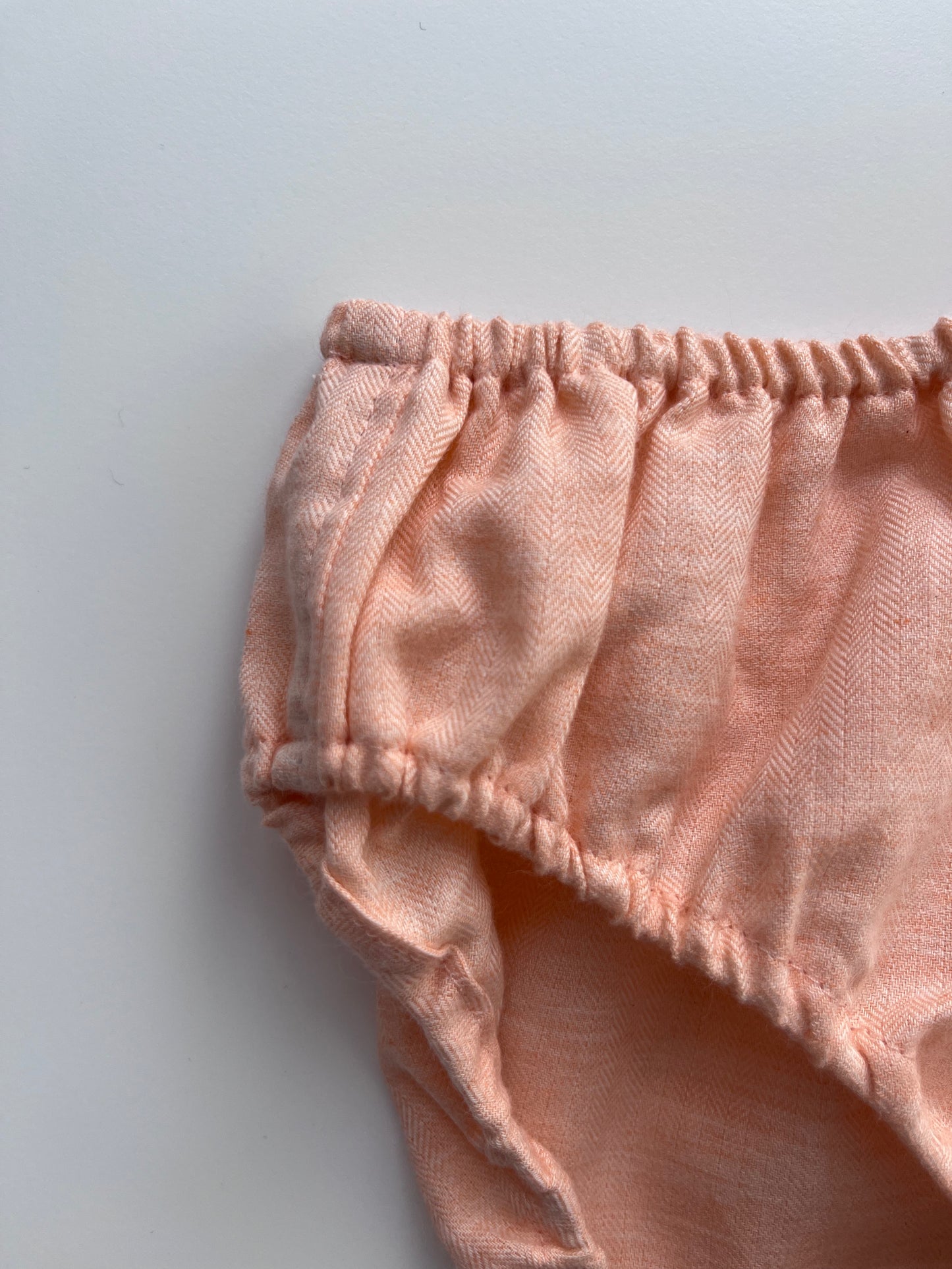 ORGANIC COTTON  HERRINGBONE PEACH