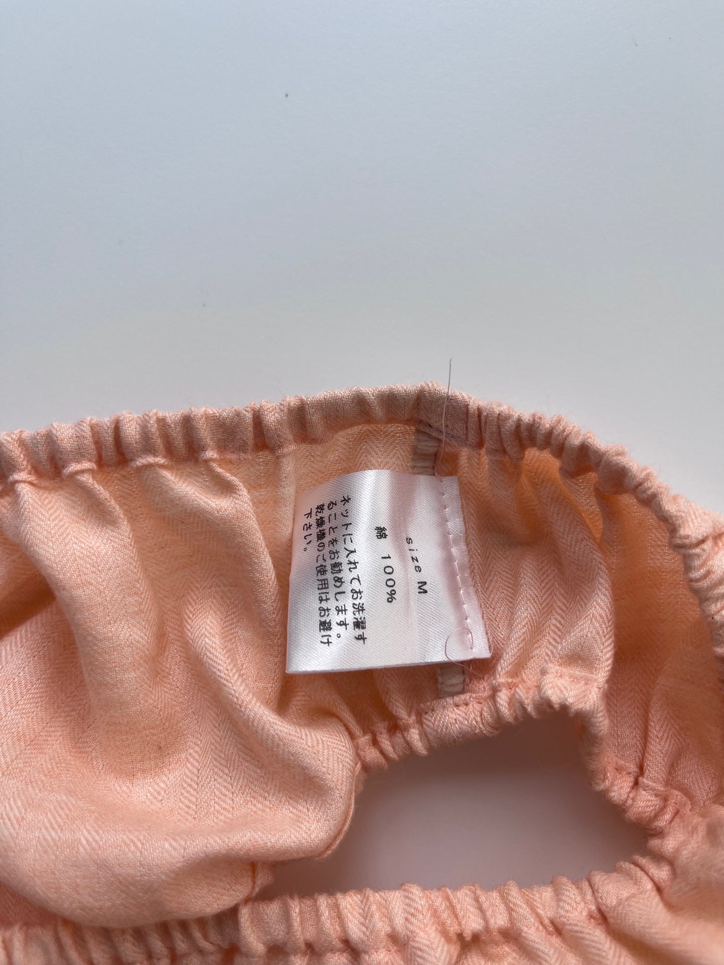 ORGANIC COTTON  HERRINGBONE PEACH