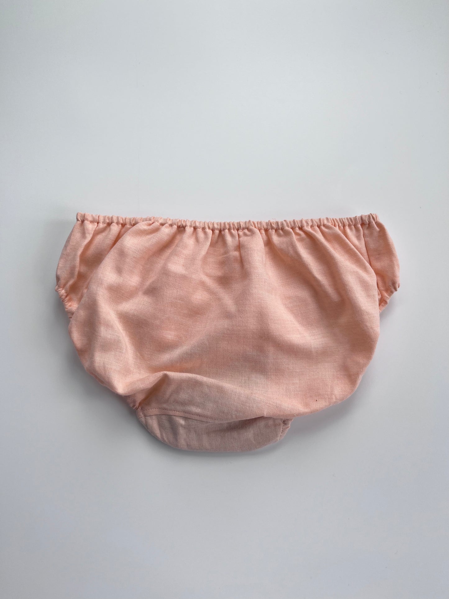 ORGANIC COTTON  HERRINGBONE PEACH