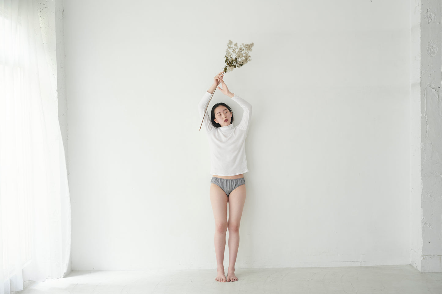 ORGANIC COTTON  HERRINGBONE GREY