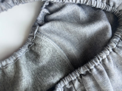 ORGANIC COTTON  HERRINGBONE GREY