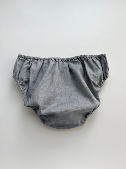 ORGANIC COTTON  HERRINGBONE GREY