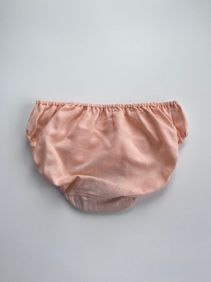 ORGANIC COTTON  HERRINGBONE PEACH