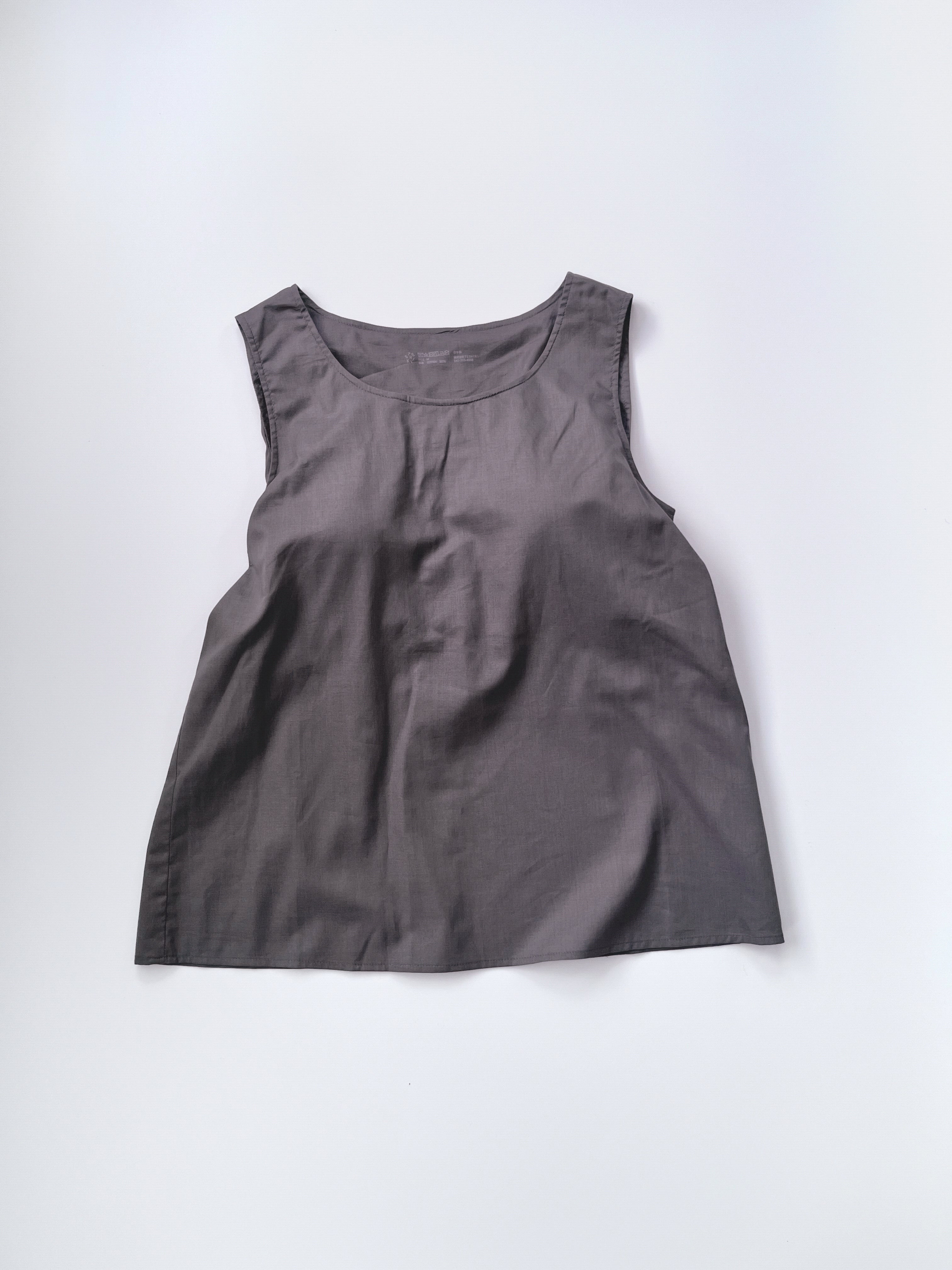 TANK TOP WITH CUPS NO.18 INK BLACK – TESHIKI ONLINE