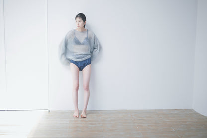 NO.25 STEEL BLUE HIGH WAIST PANTS