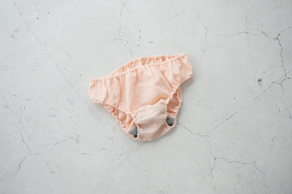 ORGANIC COTTON  HERRINGBONE PEACH