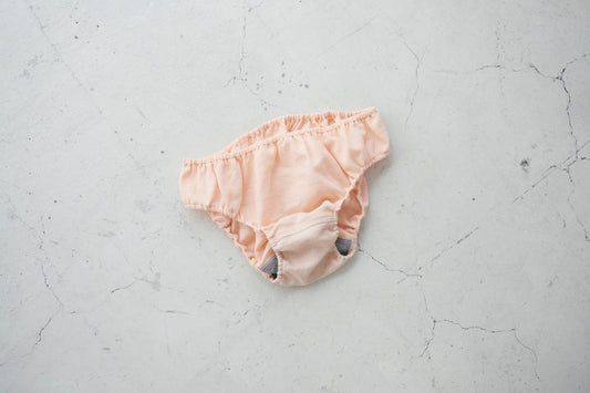 ORGANIC COTTON  HERRINGBONE PEACH